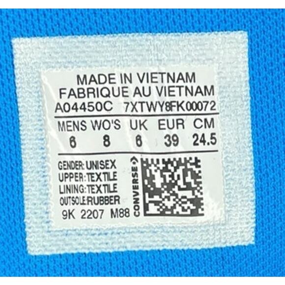 Converse Chuck Taylor All Star Hi Notebook Sneaker Black Size M6 W8 Black - Picture 6 of 6